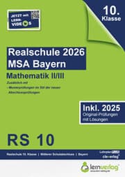 Cover von Original-Prüfungen Realschulabschluss Bayern 2026 Mathematik II/III