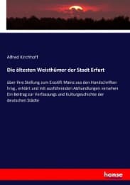 Cover von Die ältesten Weisthümer der Stadt Erfurt