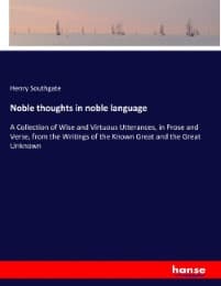 Cover von Noble thoughts in noble language