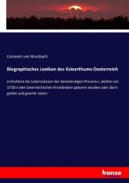 Cover von Biographisches Lexikon des Kaiserthums Oesterreich