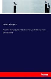 Cover von Verzeichnis der Hyroglyphen mit Lautwert in der gewöhnlichen und in der geheimen Schrift