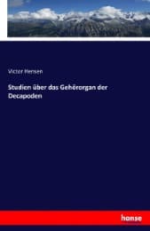 Cover von Studien über das Gehörorgan der Decapoden