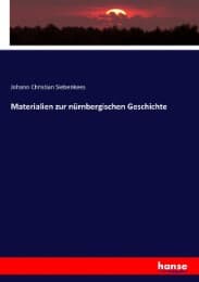 Cover von Materialien zur nürnbergischen Geschichte