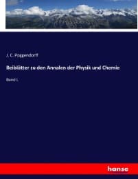 Cover von Beiblätter zu den Annalen der Physik und Chemie