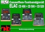 Cover von Cassetten-Tonbandgerät ELAC CD 400 - CD 500 - CD 520 Bedienungsanleitung