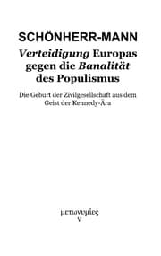 Cover von Verteidigung Europas gegen die Banalität des Populismus