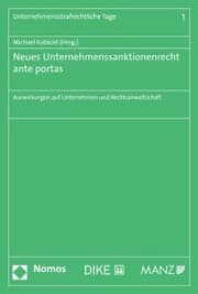 Cover von Neues Unternehmenssanktionenrecht ante portas