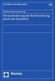 Cover von Herausforderung der Rechtsordnung durch die Pandemie