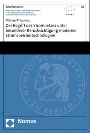 Cover von Der Begriff des Stromnetzes unter besonderer Berücksichtigung moderner Stromspeichertechnologien