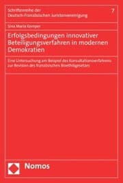Cover von Erfolgsbedingungen innovativer Beteiligungsverfahren in modernen Demokratien