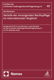 Cover von Vorteile der vorsorgenden Rechtspflege im internationalen Vergleich