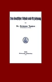 Cover von Von deutscher Schule und Erziehung