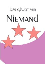 Cover von Tagebuch Notizbuch mit nummerierten Seiten und Inhaltsverzeichnis - Das glaubt mir niemand