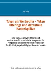 Cover von Token als Wertrechte und Token Offerings und dezentrale Handelsplätze