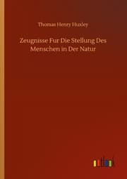 Cover von Zeugnisse Fur Die Stellung Des Menschen in Der Natur