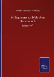 Cover von Prolegomena zur biblischen Hermeneutik