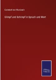 Cover von Glimpf und Schimpf in Spruch und Wort