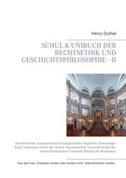 Cover von Schul & Unibuch der Rechtsethik und Geschichtsphilosophie - II