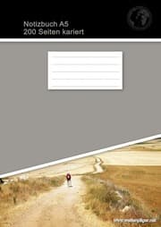 Cover von Notizbuch A5 200 Seiten kariert (Hardcover Grau)