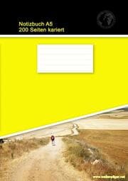 Cover von Notizbuch A5 200 Seiten kariert (Softcover Gelb)