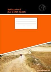 Cover von Notizbuch A5 200 Seiten kariert (Softcover Orange)