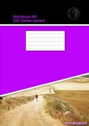 Cover von Notizbuch A5 200 Seiten kariert (Softcover Lila)