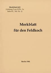 Cover von Merkblatt 61/1 Merkblatt für den Feldkoch