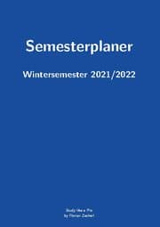 Cover von Semesterplan WS202122