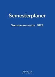 Cover von Pro-Semesterplaner (S, blau)