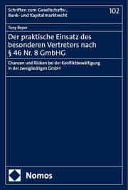 Cover von Der praktische Einsatz des besonderen Vertreters nach § 46 Nr. 8 GmbHG