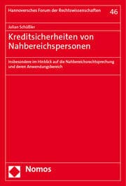Cover von Kreditsicherheiten von Nahbereichspersonen