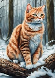 Cover von Weihnachten Notizbuch Katze Winterzeit Journal Tagebuch mit 55 motivierenden Zitaten Lebensfreude und Katzenliebe Weihnachtszeit Süße Waldkatze
