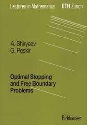 Cover von Optimal Stopping and Free-Boundary Problems