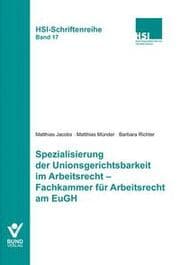 Cover von Spezialisierung der Unionsgerichtsbarkeit im Arbeitsrecht