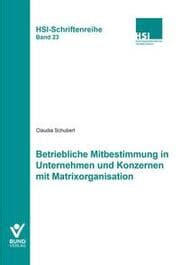 Cover von Betriebliche Mitbestimmung in Unternehmen und Konzernen mit Matrixorganisation