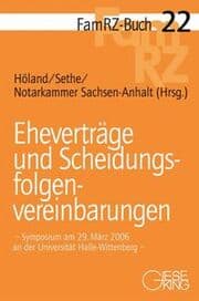 Cover von Eheverträge und Scheidungsfolgenvereinbarungen