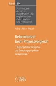 Cover von Reformbedarf beim Prozessvergleich
