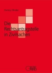 Cover von Die Rechtsantragstelle in Zivilsachen