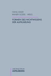 Cover von Formen des Nichtwissens der Aufklärung