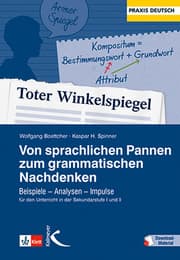 Cover von Von sprachlichen Pannen zum grammatischen Nachdenken