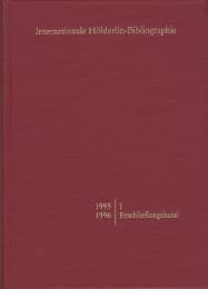 Cover von Internationale Hölderlin-Bibliographie 1995-1996