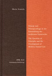Cover von Prinzip und Prinzipienfrage in der Entwicklung des modernen Naturrechts