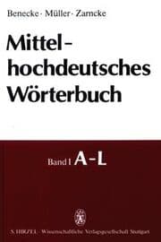 Cover von Mittelhochdeutsches Wörterbuch