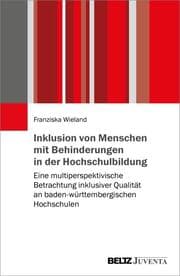 Cover von Inklusion von Menschen mit Behinderungen in der Hochschulbildung