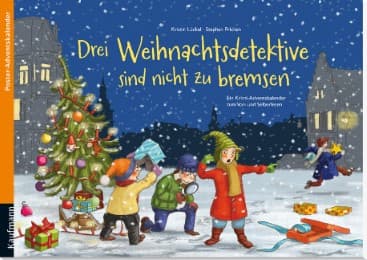 Cover von Drei Weihnachtsdetektive sind nicht zu bremsen. Ein Krimi-Poster-Adventskalender zum Vor- und Selberlesen