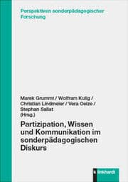 Cover von Partizipation, Wissen und Kommunikation im sonderpädagogischen Diskurs