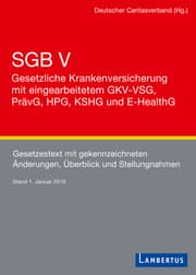 Cover von SGB V - Gesetzliche Krankenversicherung mit eingearbeitetem GKV-VSG, PrävG, HPG, KHSG und E-HealthG