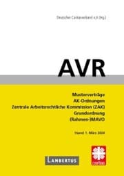 Cover von Richtlinien für Arbeitsverträge in den Einrichtungen des Deutschen Caritasverbandes (AVR)