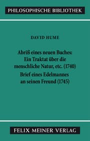 Cover von Abriss eines neuen Buches, betitelt: Ein Traktat über die menschliche Natur, etc. Brief eines Edelmannes an seinen Freund in Edinburgh