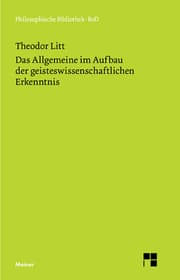 Cover von Das Allgemeine im Aufbau der geisteswissenschaftlichen Erkenntnis